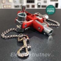 Cimco 112992 univerzální křížový klíč / klička rozvaděče 10 možností plyn/elektro/odvzdušnění... (2)