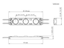 LED modul pro osvětlení reklamních písmen 1,5W 12V DC IP65 CW / 833-160/ (6)