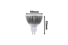 Barevná LED žárovka 3W rozptyl světla 60° MR16 AC/DC 12V (2)