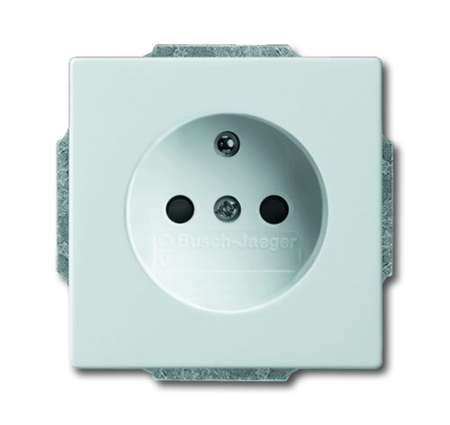 ABB 6619B-A0635784 'Future® linear, Solo®, Solo® carat Zásuvka jednonásobná s ochranným kolíkem, s clonkami, studio bílá náhrada za 5519B-A0235784