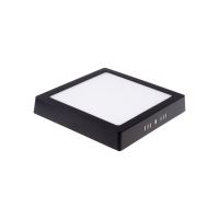 Přisazený LED panel 12W čtverec černý 170x170mm Teplá bílá /BPS18-LED-WW/
