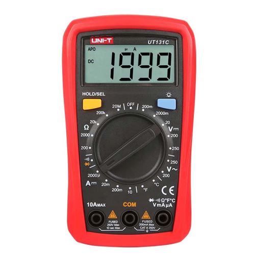 UNI-T UT131C Malý kapesní multimetr podsvícený se stojánkem 200/20MOhm