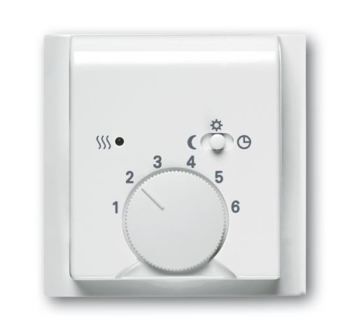 ABB 1710-0-3577 Impuls Kryt termostatu, s otočným ovladačem a posuvným přepínačem, alpská bílá
