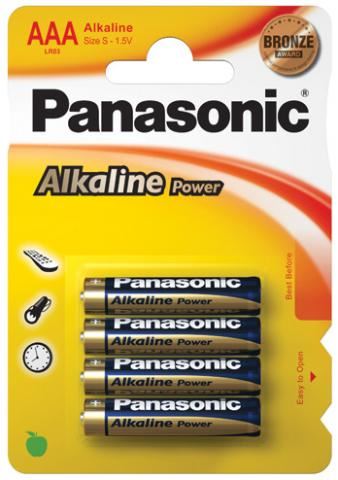 PANASONIC mikrotužková alkalická baterie AAA 1,5V LR03APB/4BP