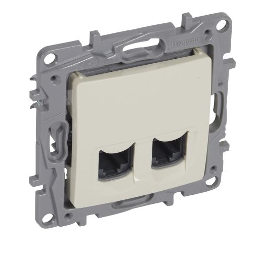 Legrand NILOÉ zásuvka datová dvojitá RJ45 (CAT6 UTP) BÉŽOVÁ /764674/