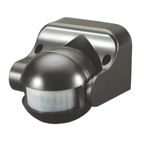 GETI GS1101B pohybové čidlo pro LED 180° na stěnu černé 12m IP44 230V 10s-7m