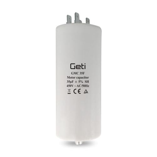 GETI 35uF 450V GMC 35F rozběhový kondenzátor pro motory, fastonové konektory (kondík)