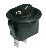 Vypínač kolébkový kulatý 2pól/2pin OFF-ON 250V/6A ČERNÝ