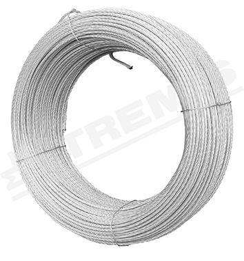 Tremis ocelové lano 50 Fe/Zn, průměr lana 9,5mm (1kg=2,5m) /Z230/