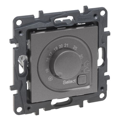 Legrand NILOÉ STEP termostat otočný, pokojový OCEL /863441/