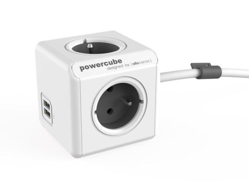 PowerCube EXTENDED zásuvka na pracovní stůl 4x240V 2xUSB 2,1A s kabelem 1,5m