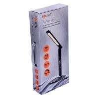 SOLIGHT WO45-B Stolní LED lampička s displejem stmívatelná 9W 3000-6000K 500lm černá kůže (3)