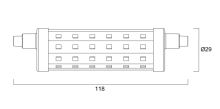 LED stmívatelná žárovka 118mm  R7S patice 15W 230V 2000lm Teplá bílá (1)