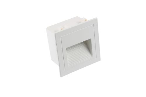 LED bílé orientační vestavné svítidlo vhodné ke schodům nebo do chodeb, 3W, IP65, 230V