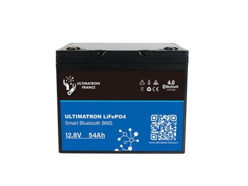 Ultimatron Smart BMS LiFePO4 Baterie 12,8V 54Ah pro solární systémy bluetooth, integrovaná nabíjecí automatika BMS