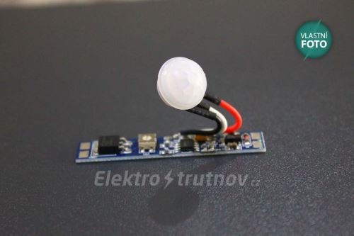 LED PIR 10A pohybové čidlo/spínač do hliníkového profilu 7-30V DC, 10A