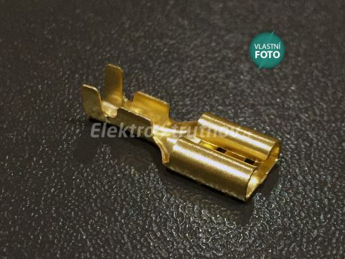 Konektor faston samice neizolovaný 6.3mm 1.0-2.5