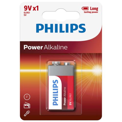 PHILIPS alkalická baterie 9V 6LR61P1B/10