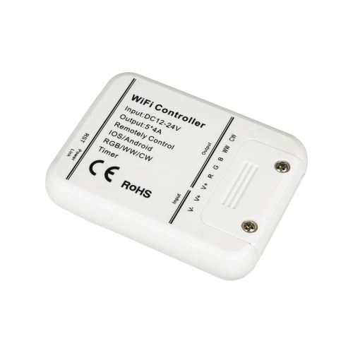 LED ovladač RGB pásků pomocí chytrého telefonu a aplikace SMART WiFi LED 12-24VDC