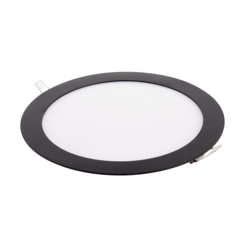 Zápustný LED panel 18W kulatý černý 225mm /BLN18-LED/