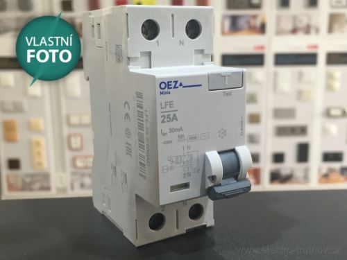 OEZ Proudový chránič LFE-25-2-030A 6kA 30mA typ A /46395/