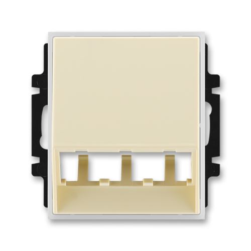ABB 5014E-A00400 21 Element® Kryt zásuvky komunikační pro prvky Panduit Mini-Jack, Mini-Com, slonová kost / ledová bílá