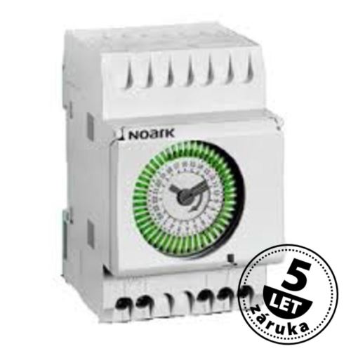 Noark Ex9TAQ 1CO 230V /103516/ Instalační analogové spínací hodiny, denní program, 1 kanálové s 1 CO kontaktem