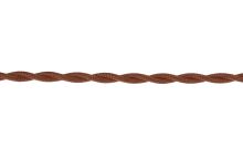 Splétaný textilní kabel 2x0,75 mm2 přiznaná kabelá Hnědý