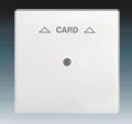 ABB 1753-0-0190 Impuls Kryt spínače kartového, s čirým průzorem, s potiskem, mechová bílá