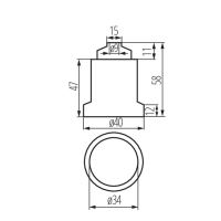 Kanlux HLDR-E27-D (CP800D-E27 ) - Keramická objímka 02162 (2)