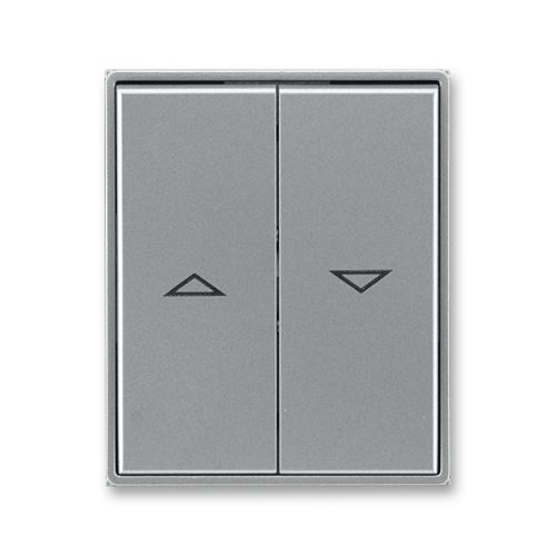 ABB 3558E-A00662 36 TIME Kryt spínače žaluziového dělený s potiskem ocelová