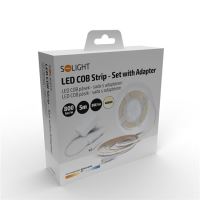 SOLIGHT WM59-NW LED 8W/m pásek COB sada s adaptérem a vypínačem, 5m, neutrální bílá WM59-NW (6)