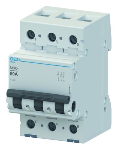 OEZ MSO-100-3 Hlavní vypínač do rozvaděče na DIN lištu /42347/