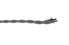 Splétaný textilní kabel vhodný k lampám nebo žárovkám, když chcete přiznat kabeláž ve 3 barevných provedeních 2x0,75mm2 (5)