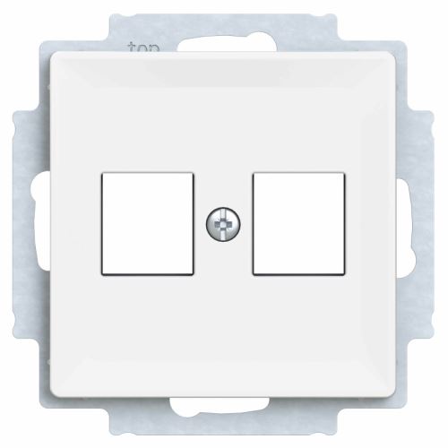 ABB ZONI® 5014T-A02018 240 Kryt zásuvky komunikační MATNÝ BÍLÝ plochý