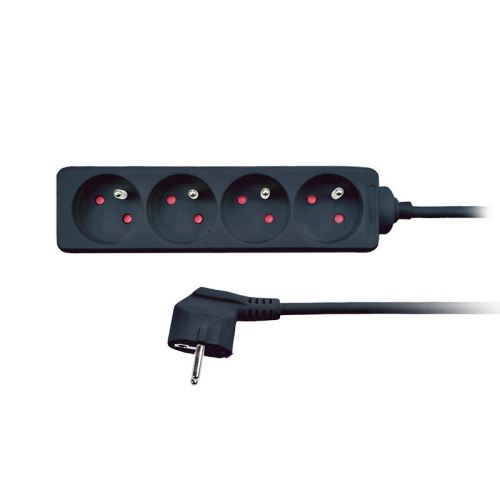 SOLIGHT PP28 Prodlužovací kabel 4zásuvky/3m 3x1mm2 Černá