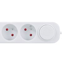 SOLIGHT PP111PD20 Bílá prodlužovací kabel s vypínačem 3x zásuvka 230V, 2m, 1x USB-A+C (1)