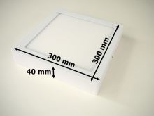 GREENLUX FENIX-S LED Hranatý panel přisazený matný chrom 24W 1800lm (opravdu kovové svítidlo) (5)