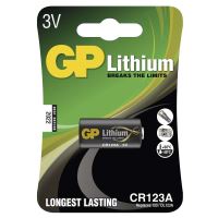 GP CR123A baterie lithium 3V do obojků, alarmů, čidel atd. GPCR123A 1450mAh 17,0x34,5mm B1501 (1)