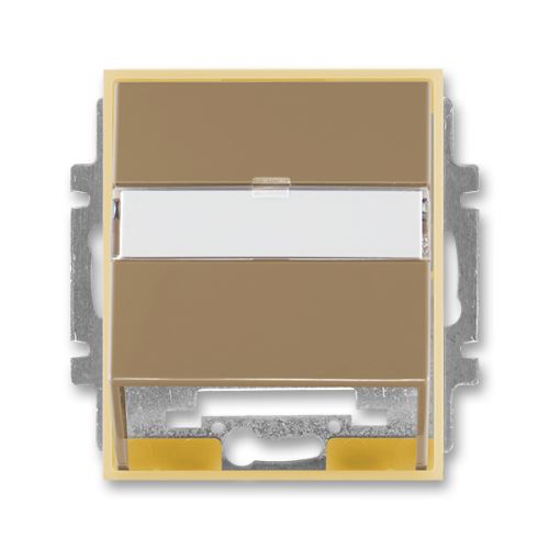 ABB 5014E-A00100 25 Element® Kryt zásuvky komunikační s popisovým polem, kávová / ledová opálová