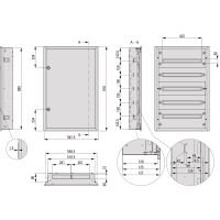 EATON BF-U-3S-3/120-D125 5x24 modulů zapuštěný rozvaděč, 3-stupňový, 120M bílý /EP-502539/ (3)