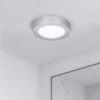 SOLIGHT WD242-S LED 18W kulatý panel vhodný do koupelny s krytím IP54 2v1 přisazený nebo podhledový, 3CCT, 1530lm, stříbrná (3)