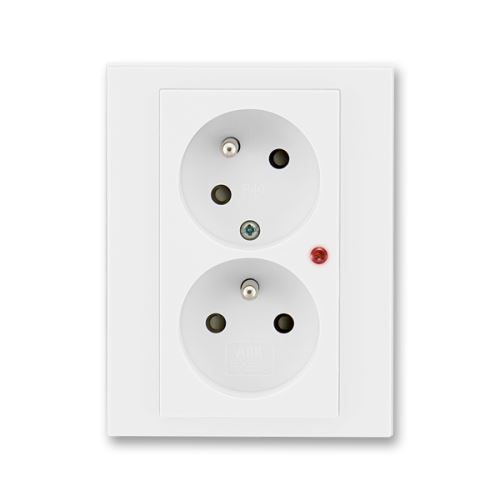 ABB 5593H-C02357 03 LEVIT Zásuvka dvojnásobná přepěťová ochrana bílá/bílá