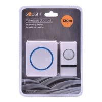 SOLIGHT 1L20 bílý domovní bezdrátový zvonek do zásuvky 48 melodií IP44  dosah 120m (1)
