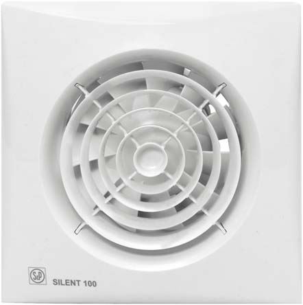 Soler&Palau SILENT 100 CRIZ ventilátor - zpětná klapka, kuličková ložiska, doběh, zpoždění 100mm