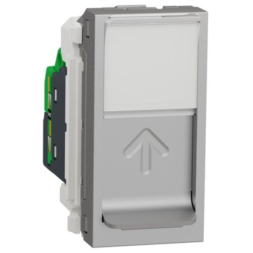 Schneider NOVÁ UNICA datová zásuvka CAT.5E UTP půlená NU341030 ALUMINIUM