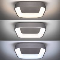 SOLIGHT WO769-G Treviso LED stropní svítidlo čtvercové šedé s dálkovým ovládáním stmívatelné 48W/2880lm (2)