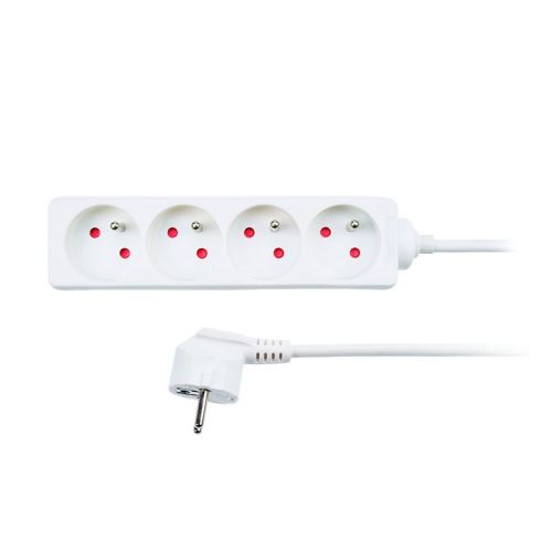 SOLIGHT PP21 Prodlužovací kabel 4zásuvky/2m 3x1mm2 Bílá