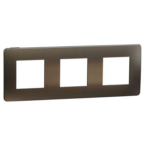 Schneider NOVÁ UNICA NU280653M rámeček trojnásobný DARK ALUMINIUM/ČERNÝ
