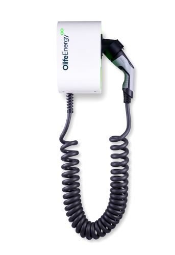 Olife Energy WallBox domací nabíječka elektromobilů BASE 400V 22kW AC IP54 kroucený kabel 4m Type 2